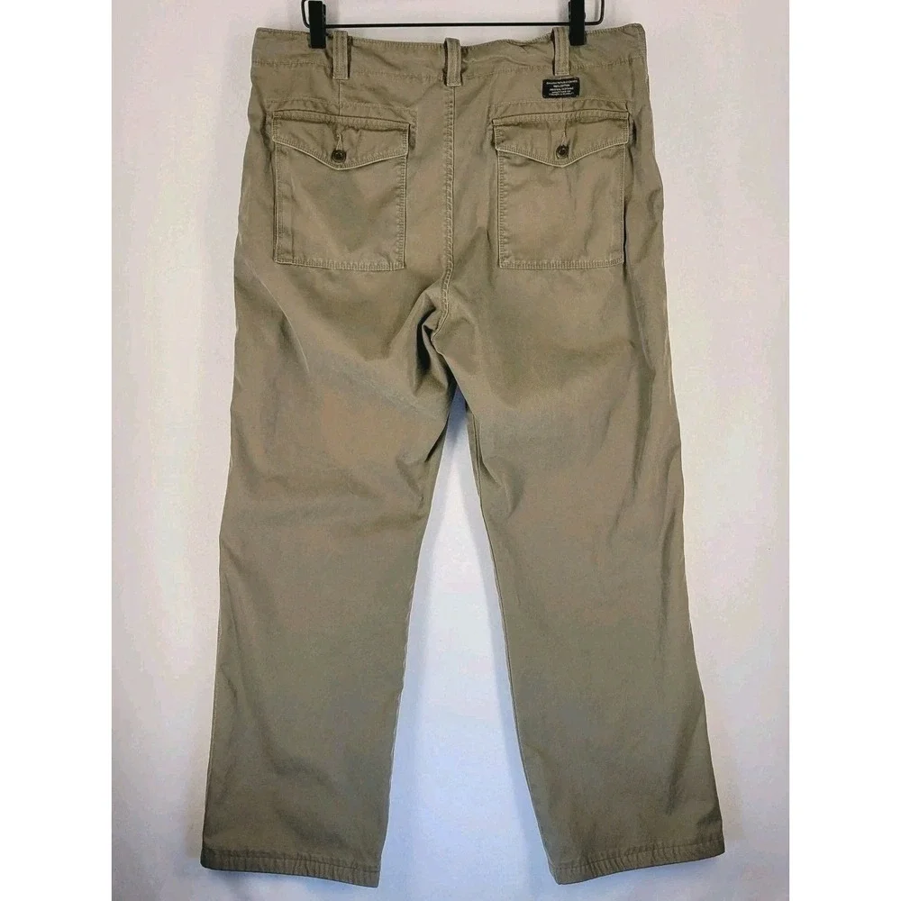 Banana Republic Vintage Chino Pants 36x30 Khaki Y2K Tan Cotton Utility Pockets‎